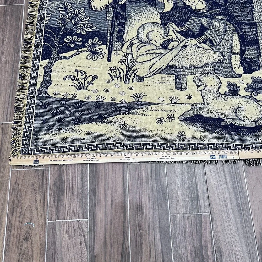 Mohawk Rug & Textiles Nativity Woven Christmas Tapestry Throw Blanket 51